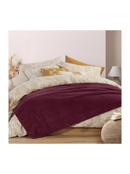 Nef-Nef Homeware Fleece Blanket Single 160x220cm Mauve