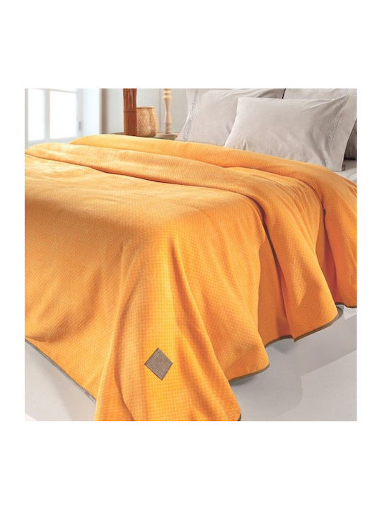 Guy Laroche Polar Fleece Blanket Single 170x250cm Mango