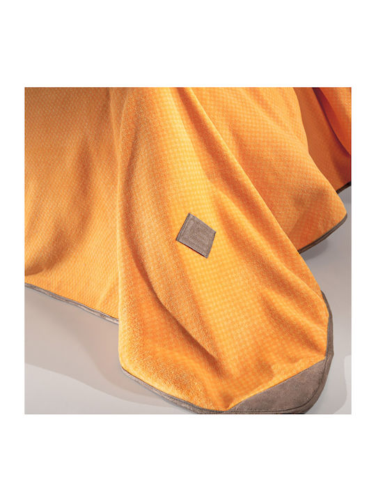 Guy Laroche Polar Fleece Blanket Single 170x250cm Mango