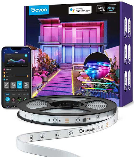 Govee Водоустойчива LED Лента Phantasy 24V RGB Светлина 10м с Захранване