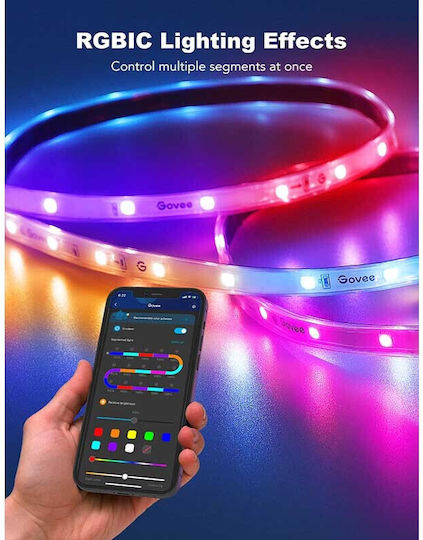 Govee Водоустойчива LED Лента Phantasy 24V RGB Светлина 10м с Захранване