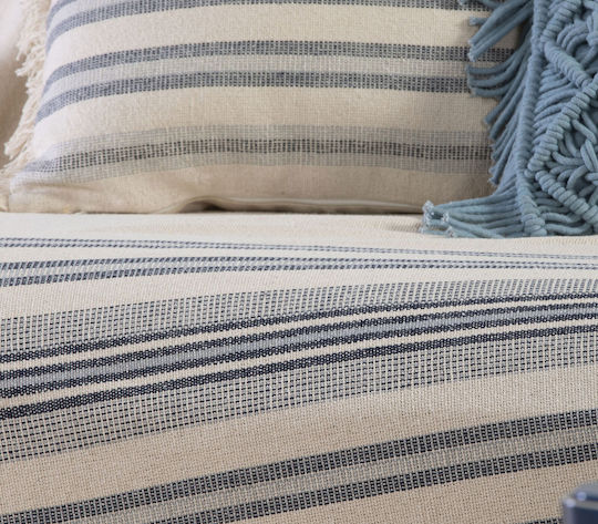 Nef-Nef Homeware Miles Покривка За Двуместен Диван 180x250см Бяла / Синя