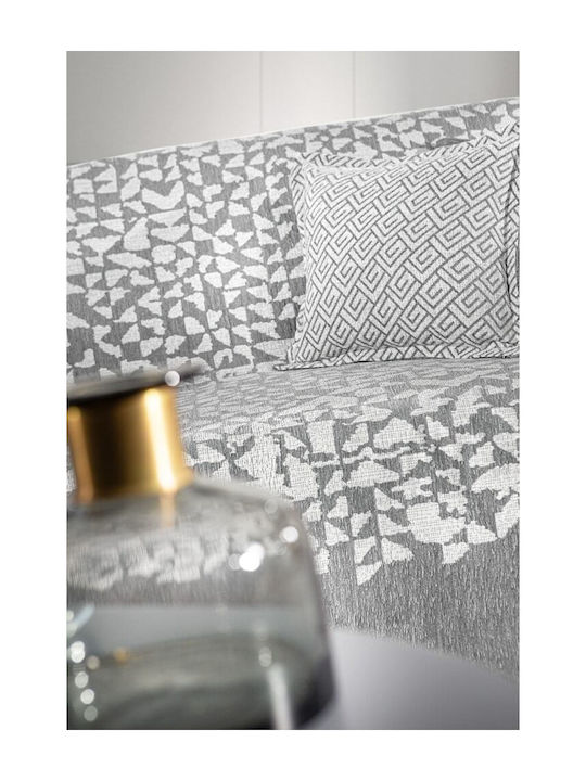 Guy Laroche Duomo Ριχτάρι Πολυθρόνας Δύο 'Οψεων Chenille 180x150εκ. Grey