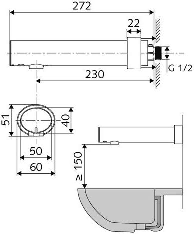Schell Modus E Ieșire Baterie Îngropată pentru Lavabo 1 Ieșire Argintiu Schell Modus E Ieșire Baterie Îngropată pentru Lavabo 1 Ieșire Argintiu