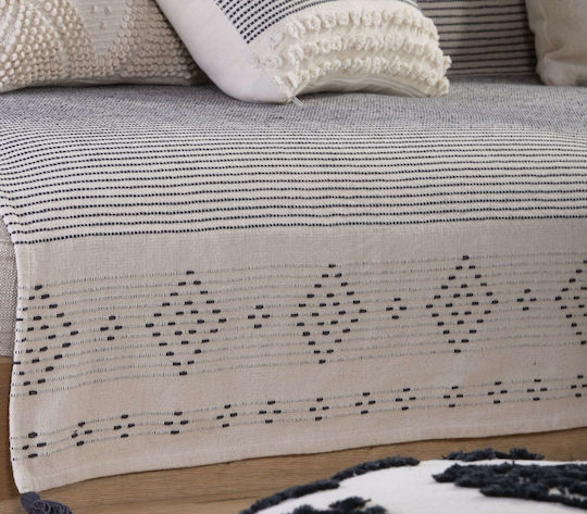 Nef-Nef Homeware Value Ριχτάρι Τετραθέσιου Καναπέ Ζακάρ 180x350εκ. Anthracite
