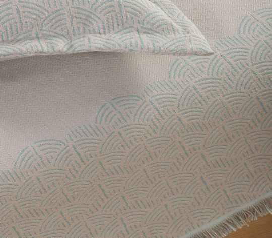 Nef-Nef Homeware Maximus Sofa Throw 2 Seater 170x250cm Aqua