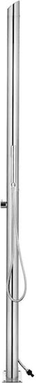 vidaXL Pool Shower with Length 150cm Silver