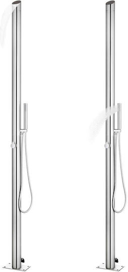 vidaXL Pool Shower with Length 150cm Silver