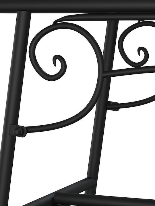 Bench Outdoor Metal Black 110x38x46cm