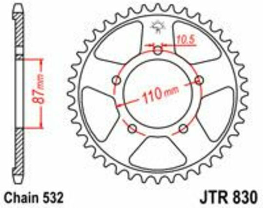 JT Sprockets Rear Sprocket 46 Teeth for BMW R 1100