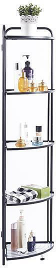 Next Corner Floor Bathroom Shelf Metallic with 5 Shelves 35x38x156cm