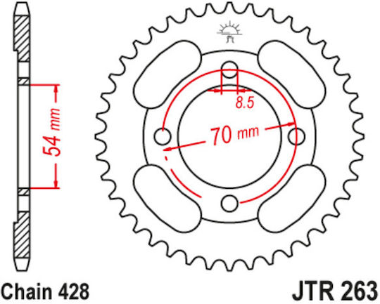 JT Sprockets Rear Sprocket 42 Teeth