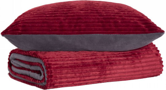 Nef-Nef Homeware Duvet Cover Set Queen with 2 Pillowcases 240x220 Calderon Bordo