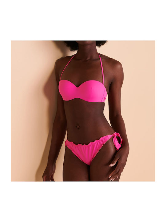 Guess Bikini Swim Top with Detachable Straps Pink