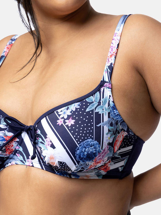 Monaco Bikini Σουτιέν Floral Navy Μπλε