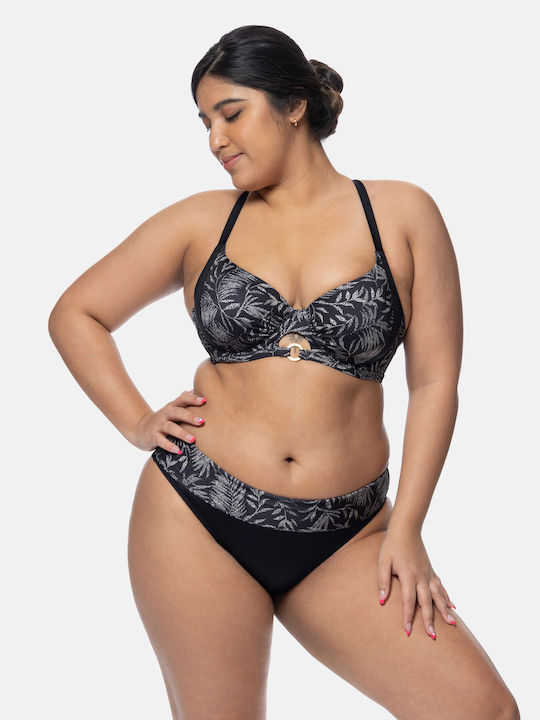 Kaduna Bikini Bra Floral Black
