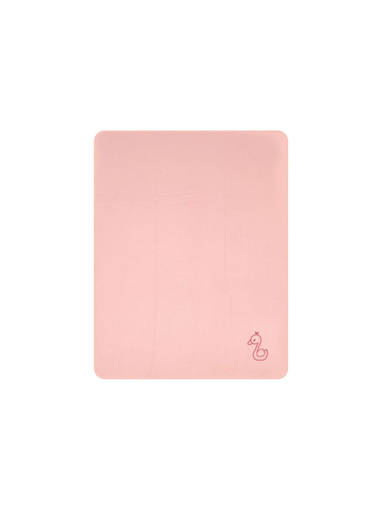 Lorelli Blanket Nursery Swaddling Blankets Polar Swan Fleece Pink 75x100cm