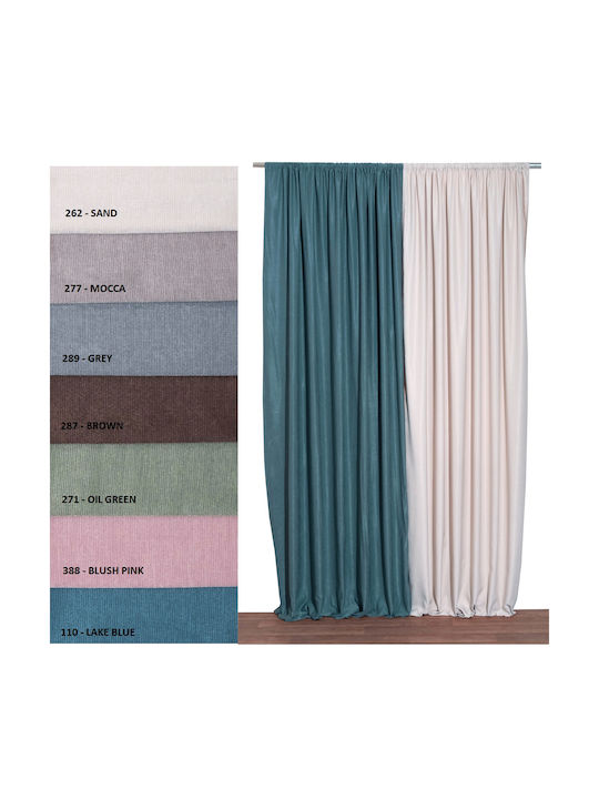 Anna Riska Curtain with Pencil Pleat Daria 271 Oil Green 140x270cm
