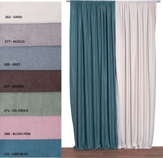 Anna Riska Κουρτίνα με Τρέσα Daria 289 Grey 140x270εκ.