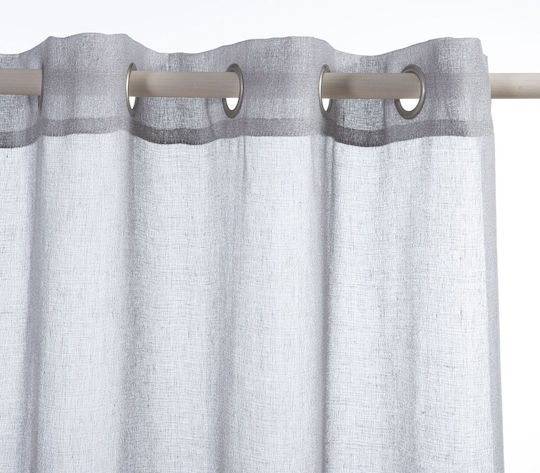 Nef-Nef Homeware Renata Vorhänge Grommet Grau 140x265cm