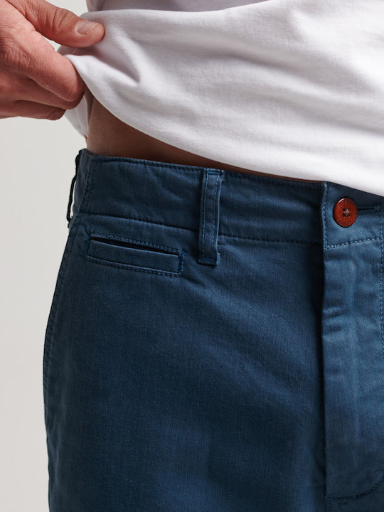 Vintage Officer Men's Shorts Chino Navy Blue