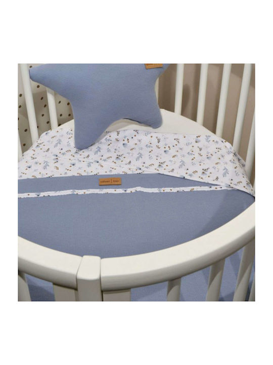 Baby Oliver Blanket Nursery Swaddling Blankets Blue 75x95cm.