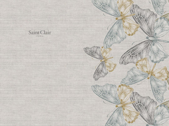 Saint Clair Καρέ Τραπεζομάντηλο Αλέκιαστο 1031 Natural 145x145εκ.