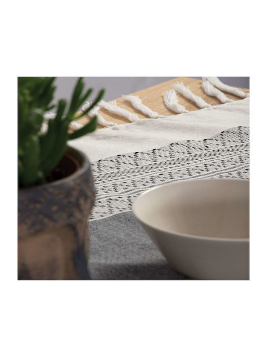 Nef-Nef Homeware Tablecloth Cotton Strength Black 140x240cm