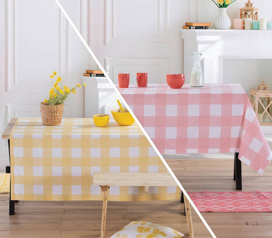 Nef-Nef Homeware Kariert Fleckabweisend Henry Yellow 140x140cm