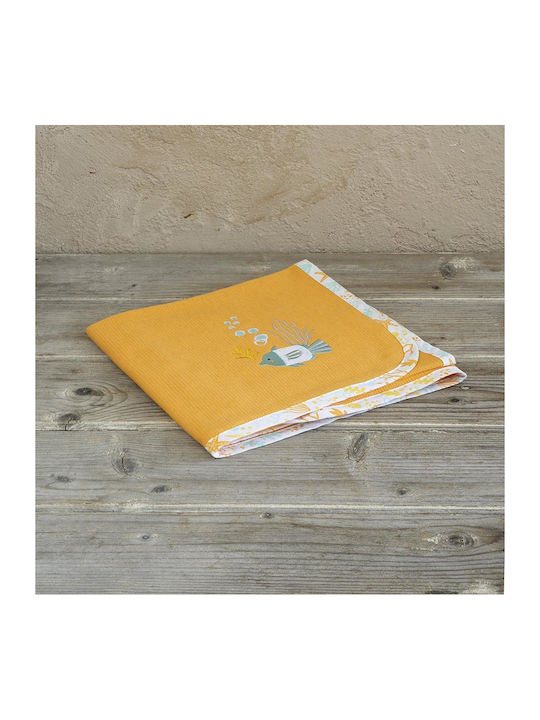 Nima Blanket Nursery Swaddling Blankets Oceanis Waffle Orange 80x110cm