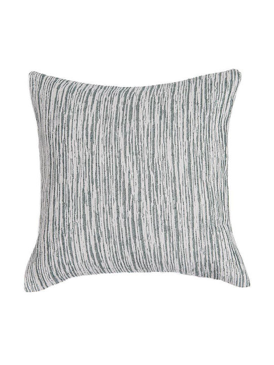 Melinen Decorative Pillow Case Angela from 100% Cotton Green 40x40cm.