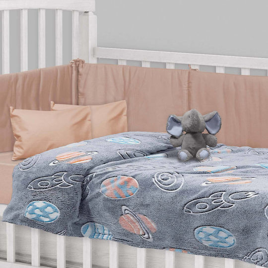 Das Home Decke Kinderbett Vlies Blau 110x150cm