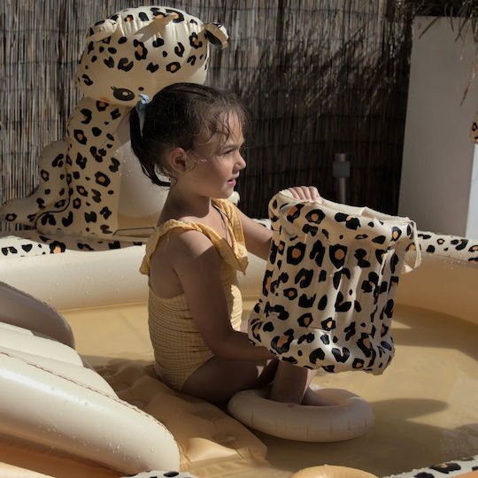 Swim Essentials Beige Leopard Children's Round Swimming Pool PVC 230lt Inflatable 203x89cm Beige