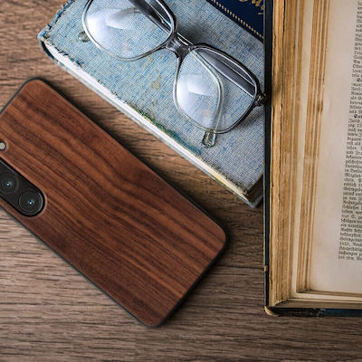 KWmobile Wooden Back Cover Dark Brown (Galaxy S23)