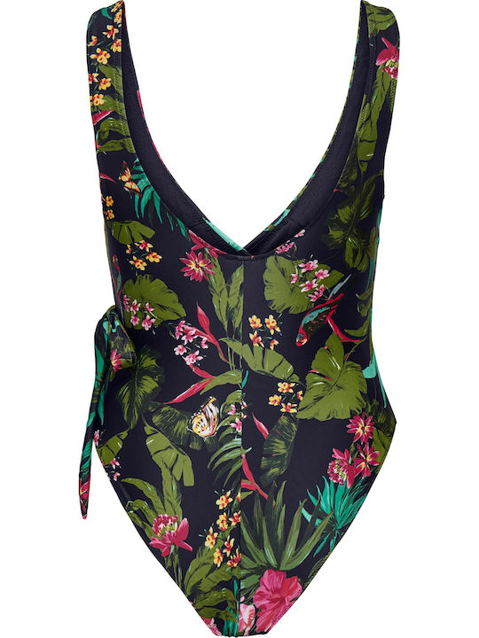 Badeanzug NIGHT SKY TROPICAL FLOWERS