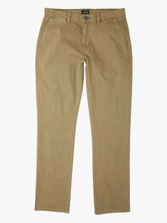 Chino 73 Παντελόνι Chino Ελαστικό σε Ίσια Γραμμή Μπεζ