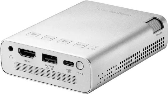 Asus ZenBeam E1R 90LJ00J3-B01070 Mini Projektor DLP LED-Lampe mit Wi-Fi und Eingebauten Lautsprechern Silber