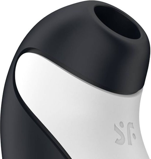 Satisfyer Orca Αναρροφητής Vagin cu Vibrații Stimulator și vibrator Air Pulse Black / White 1buc