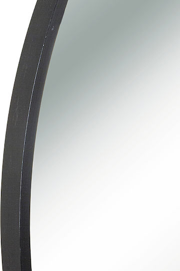 Zaros Wall Mirror with Black Metallic Frame Diameter 75cm 1pcs