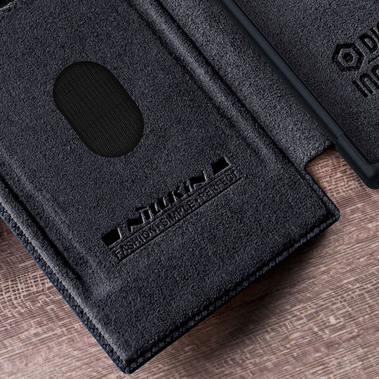 Nillkin Qin Pro Buchen Sie Synthetisches Leder 2mm Schwarz (Galaxy S23 Ultra)