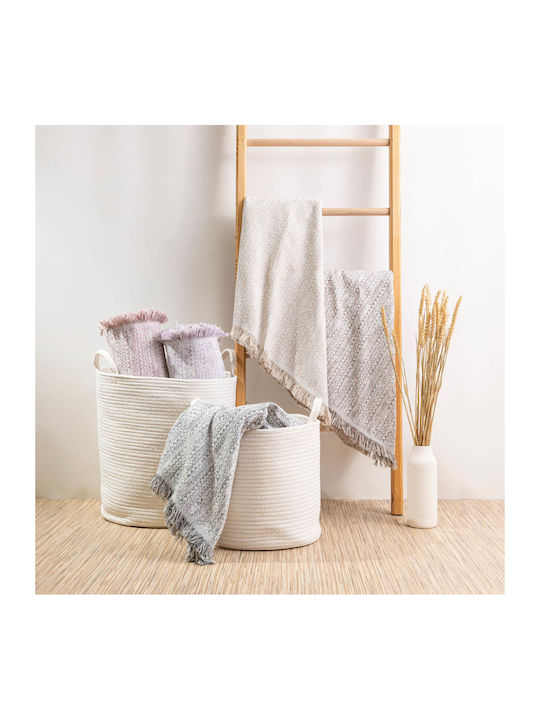 Borea Boho Ριχτάρι Πολυθρόνας 180x180εκ. Λιλά 026801085069