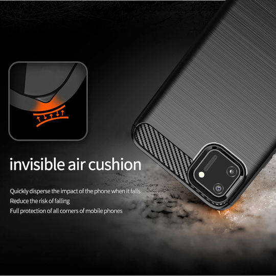 Techsuit Carbon Back Cover Σιλικόνης Μαύρο (Realme C11)