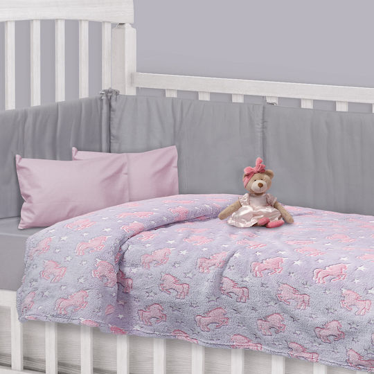 Das Home Decke Kinderbett 4833 Vlies Rosa 110x150cm
