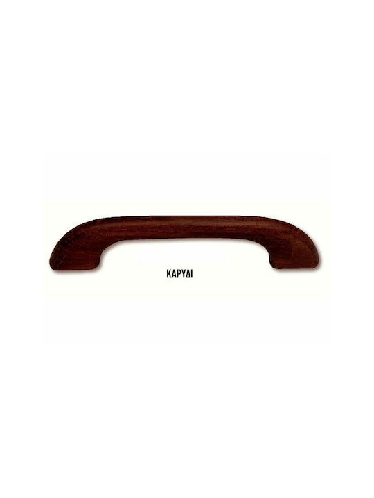 Import Hellas 3953 Handgriff Möbelgriff aus Hölzernes Walnut Ø96mm (Zentrenabstand 96mm) 3953 1Stück