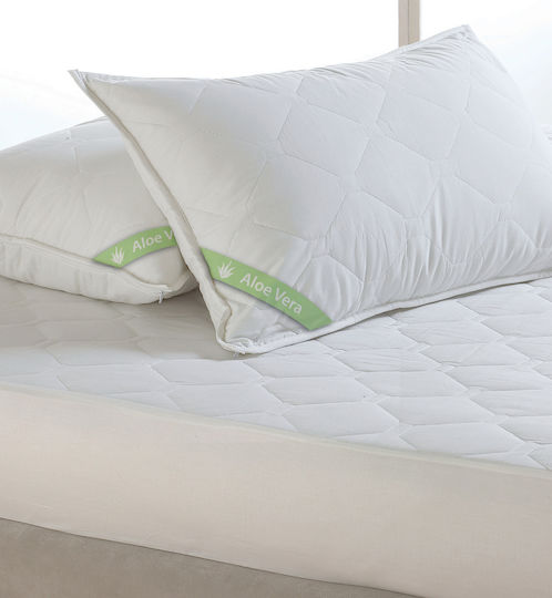 Palamaiki Protective Cover Single with Skirt Dormibene White Aloe Vera 100x200+30cm