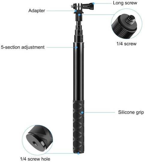 Puluz Selfie Stick for Insta360 Hero 12 / Max