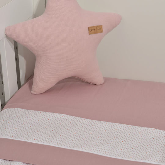 Baby Oliver Baby Sheets Set Cradle Cotton Pink 75x110cm 2pcs