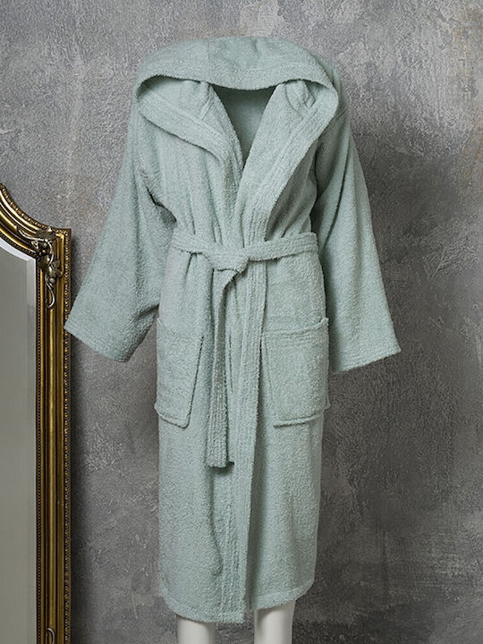 Melinen Liberty Hooded Bathrobe Dark Aqua 420gr/m²