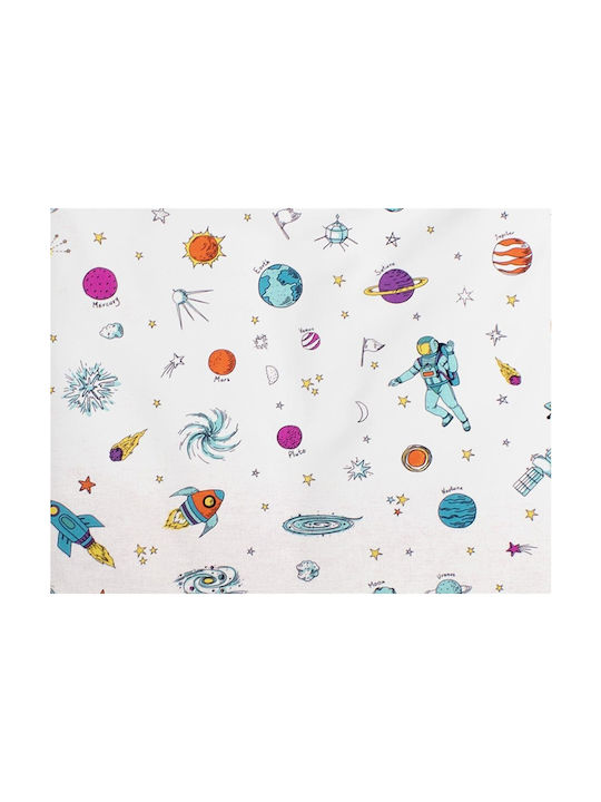 Dimcol Space Бебешки Чаршаф За Количка Памук с ластик Бял 70x140бр