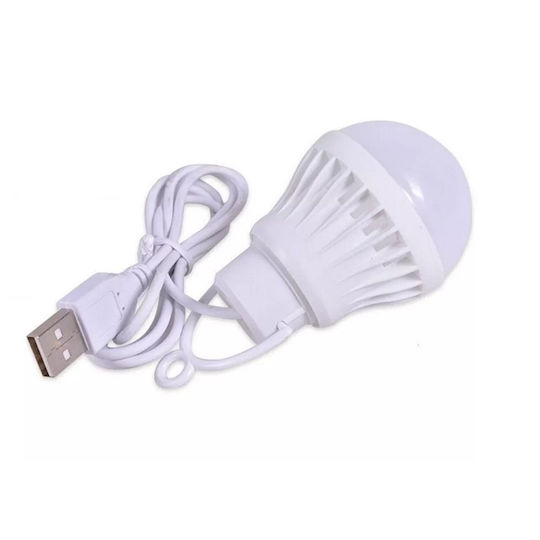 Лампа 3W с USB кабел 1m LED в Бял Цвят